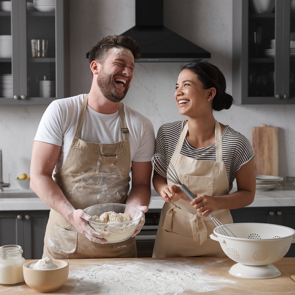 Couples cooking together, Cute date ideas